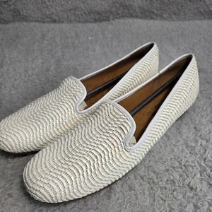 Walking Cradles White Woven Loafer Flats Shoes Womens 12 Narrow NEW